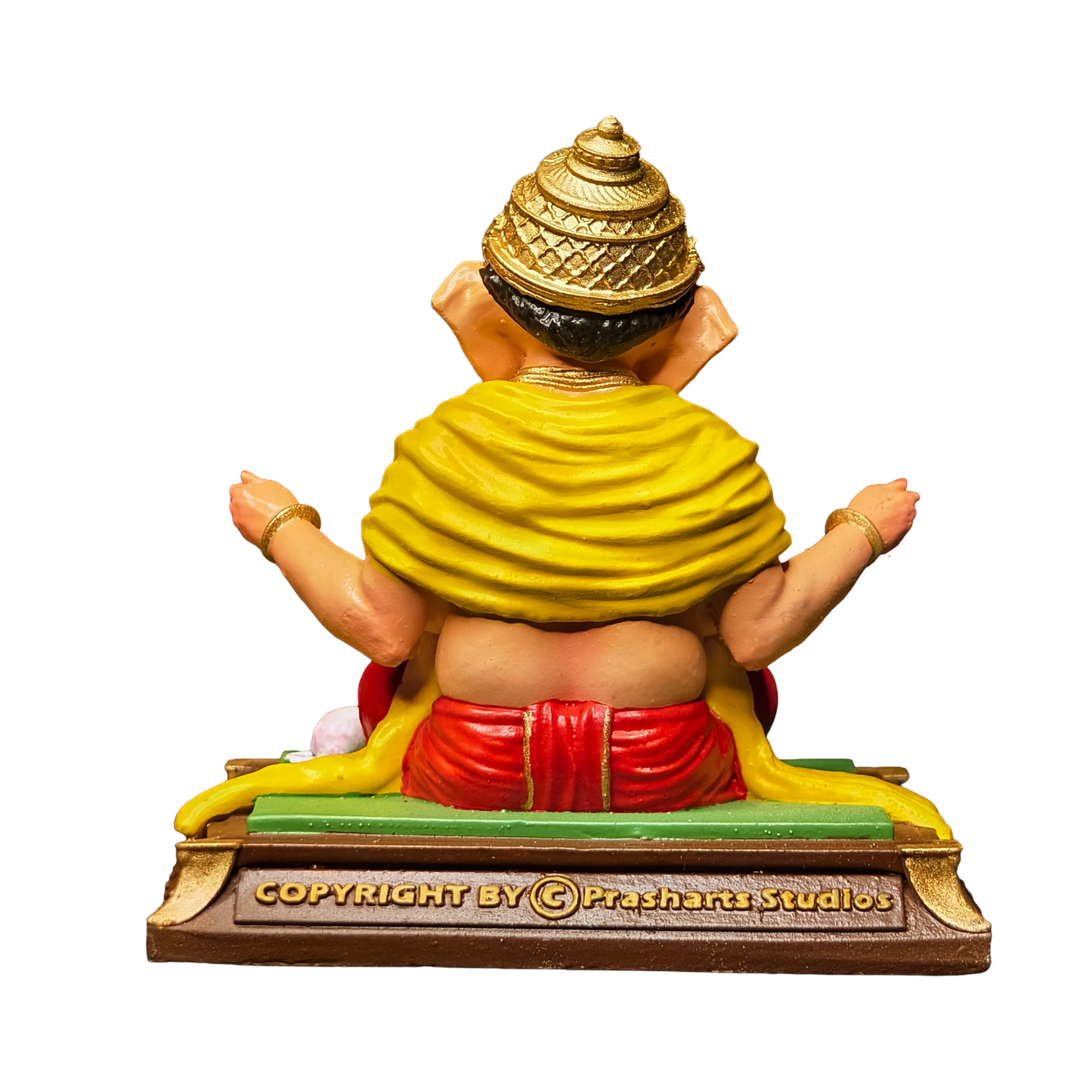 Ganesh Idol for Car Dashboard 4 Inch | Ganpati Bappa Murti Multicolour | Lord Ganesha Idol for Home Decor, Mandir & Office Desk | Polyresin Ganesh Statue for Gift & Decoration