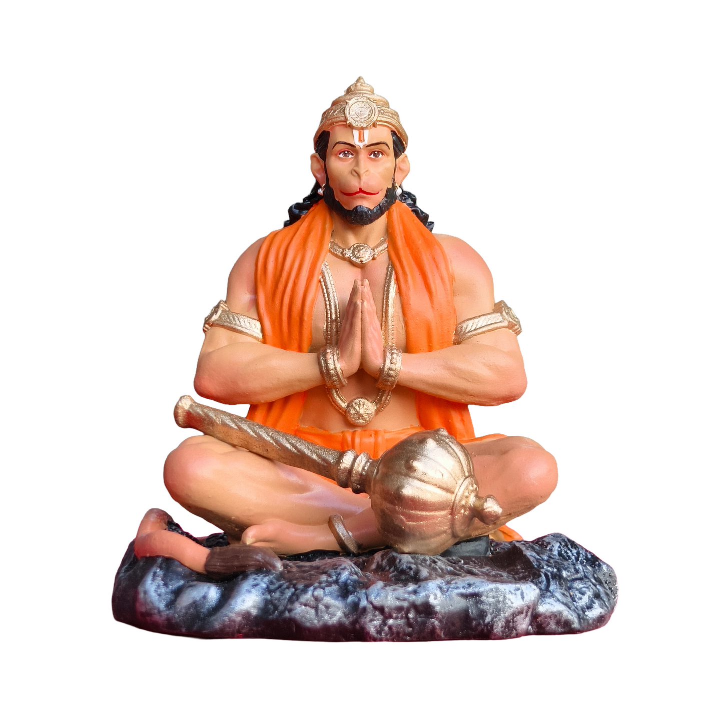 Lord Hanuman Idol for Car Dashboard | 4 Inch Multicolour Polyresin Bajrangbali Murti for Car | Office Desk, Study Table & Home Decor | Washable Hindu God Statue | Spiritual Gift for Hanuman Bhakt