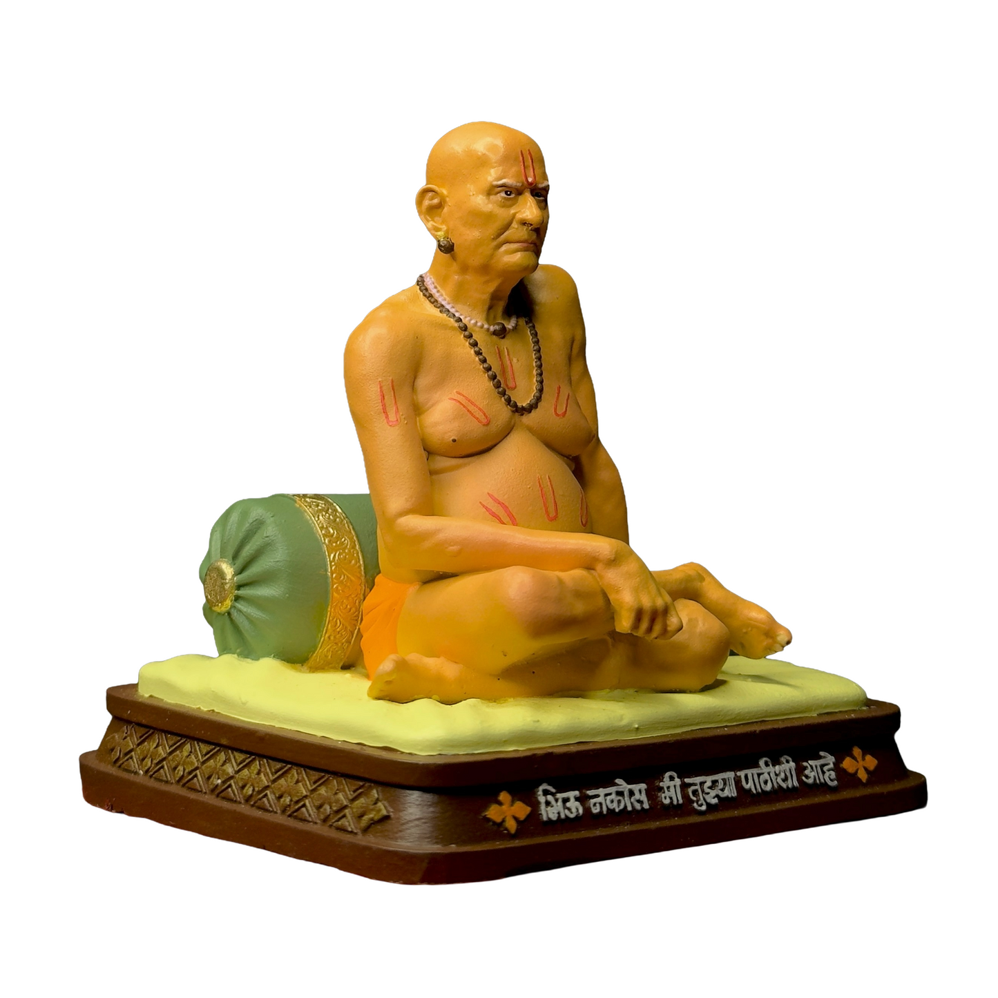 Swami Samarth Murti for Car Dashboard | 4 Inch Multicolour Polyresin Statue with Premium Finish | Spiritual Idol for Car Interior, Home Decor & Office | Divine Gift Item for Devotees