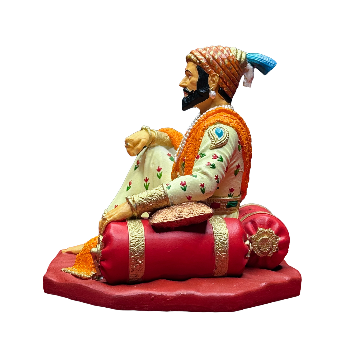 Chhatrapati Shivaji Maharaj Idol for Car Dashboard | 4 Inch Multicolour Premium Finish Statue | Shivaji Maharaj Murti for Car Home Temple Office Desk | Maratha King Decorative Idol | Gift for Shiv Jayanti