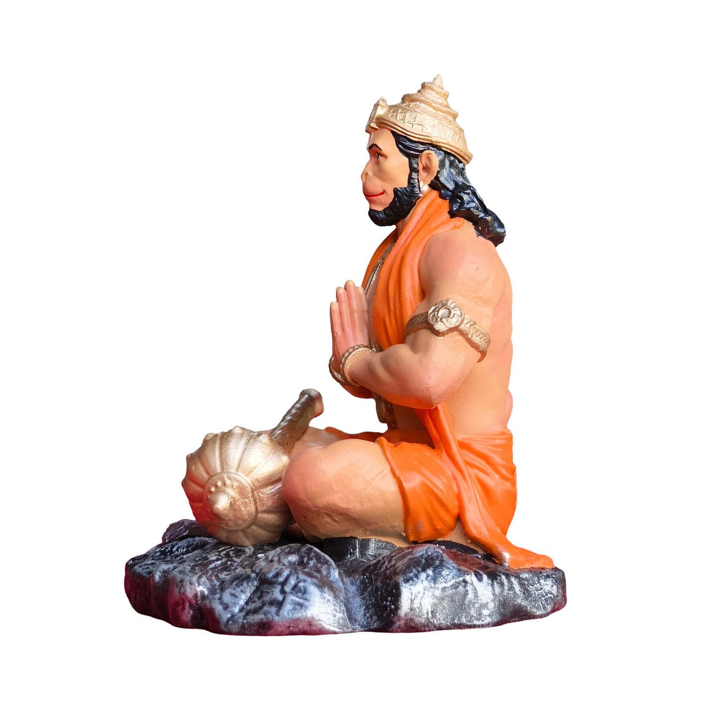 Lord Hanuman Idol for Car Dashboard | 4 Inch Multicolour Polyresin Bajrangbali Murti for Car | Office Desk, Study Table & Home Decor | Washable Hindu God Statue | Spiritual Gift for Hanuman Bhakt