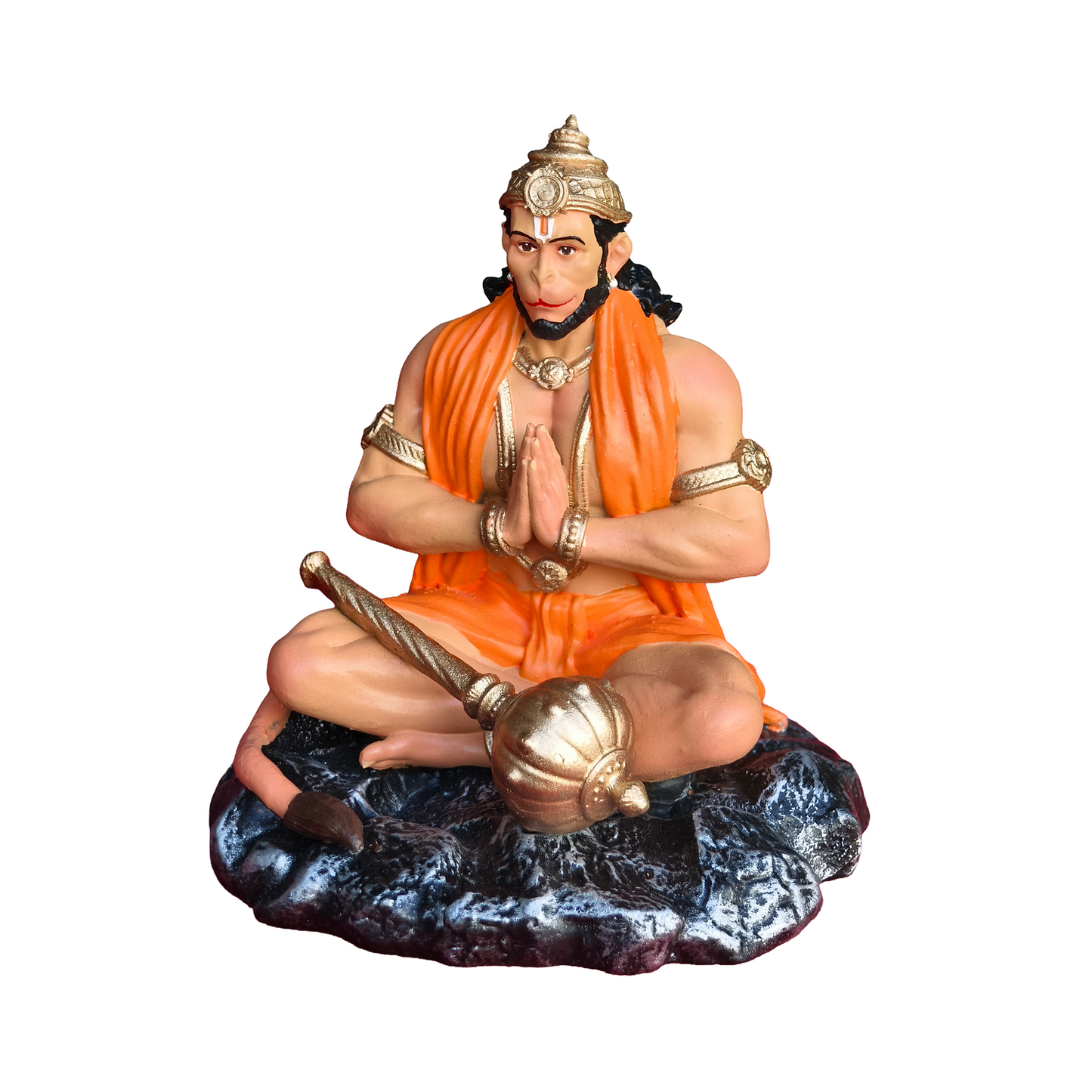 Lord Hanuman Idol for Car Dashboard | 4 Inch Multicolour Polyresin Bajrangbali Murti for Car | Office Desk, Study Table & Home Decor | Washable Hindu God Statue | Spiritual Gift for Hanuman Bhakt